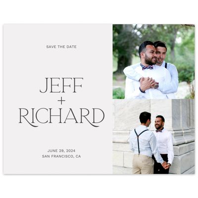 Smoke, Grey Wedding Digital Save the Date - Hazeldale Multiphoto