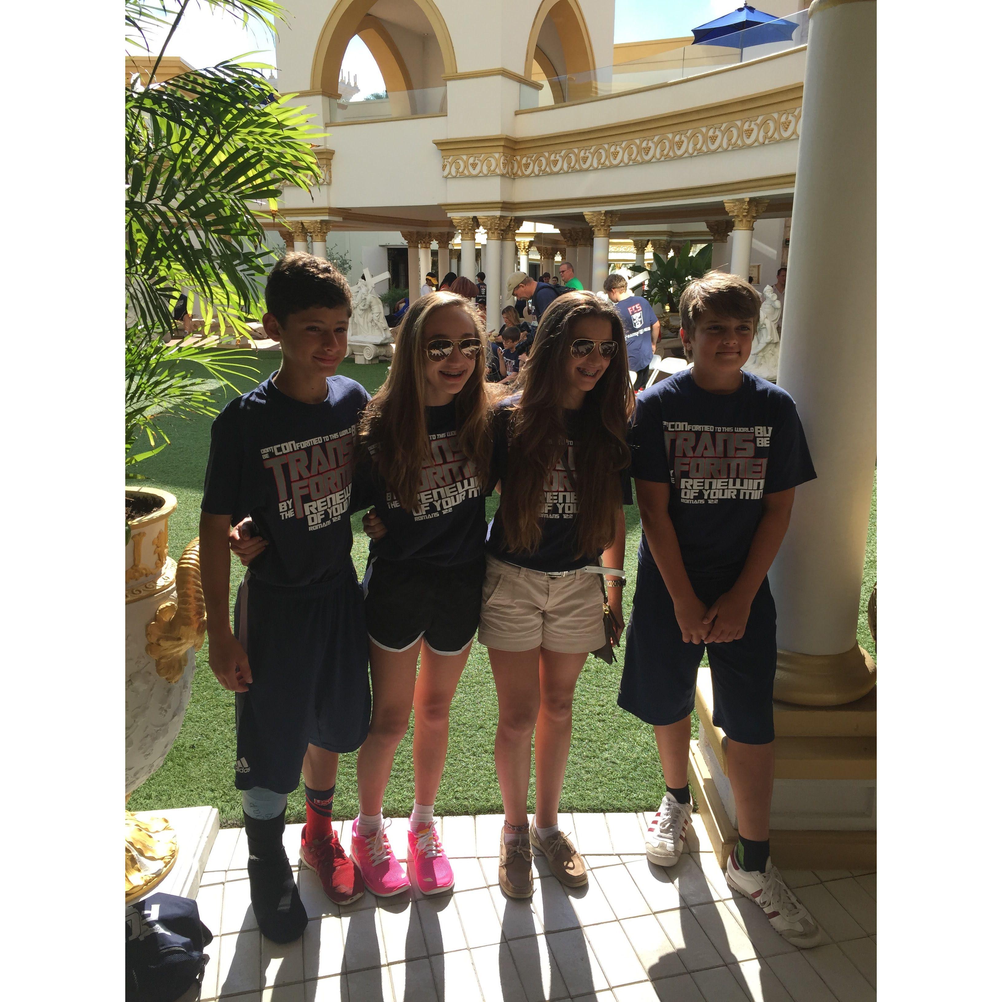 This was our 8th grade Holy Land trip with FCS. James is on the far right and I'm the second to last on the left! We were around 13 in this photo.