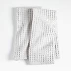 Oversized Waffle Light Grey Dish Towels, Set of 2