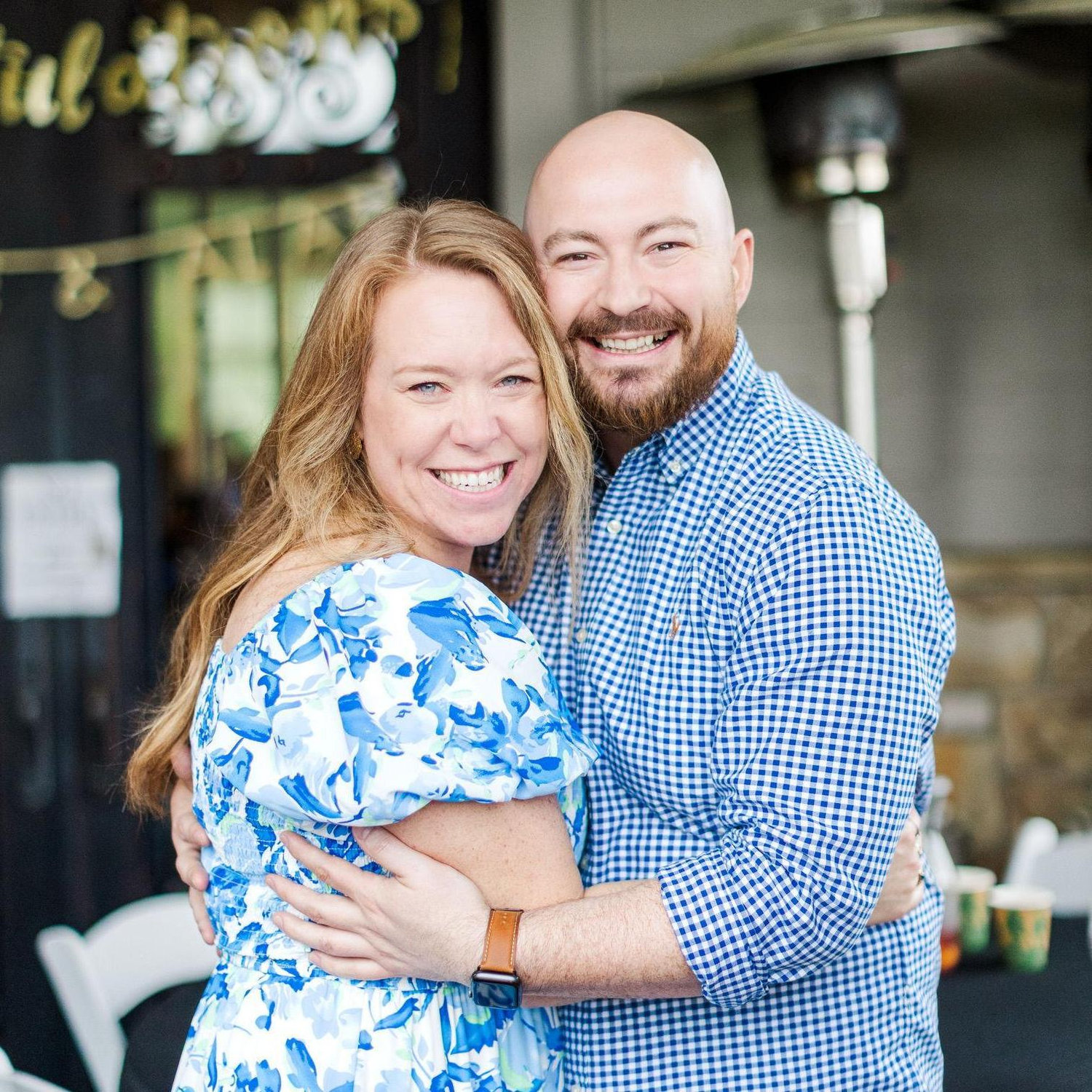 We love this candid shot of our smiles after the proposal!