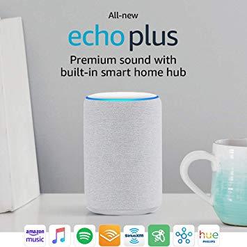 All-new Echo Plus (2nd Gen) - Premium sound with built-in smart home hub - Sandstone