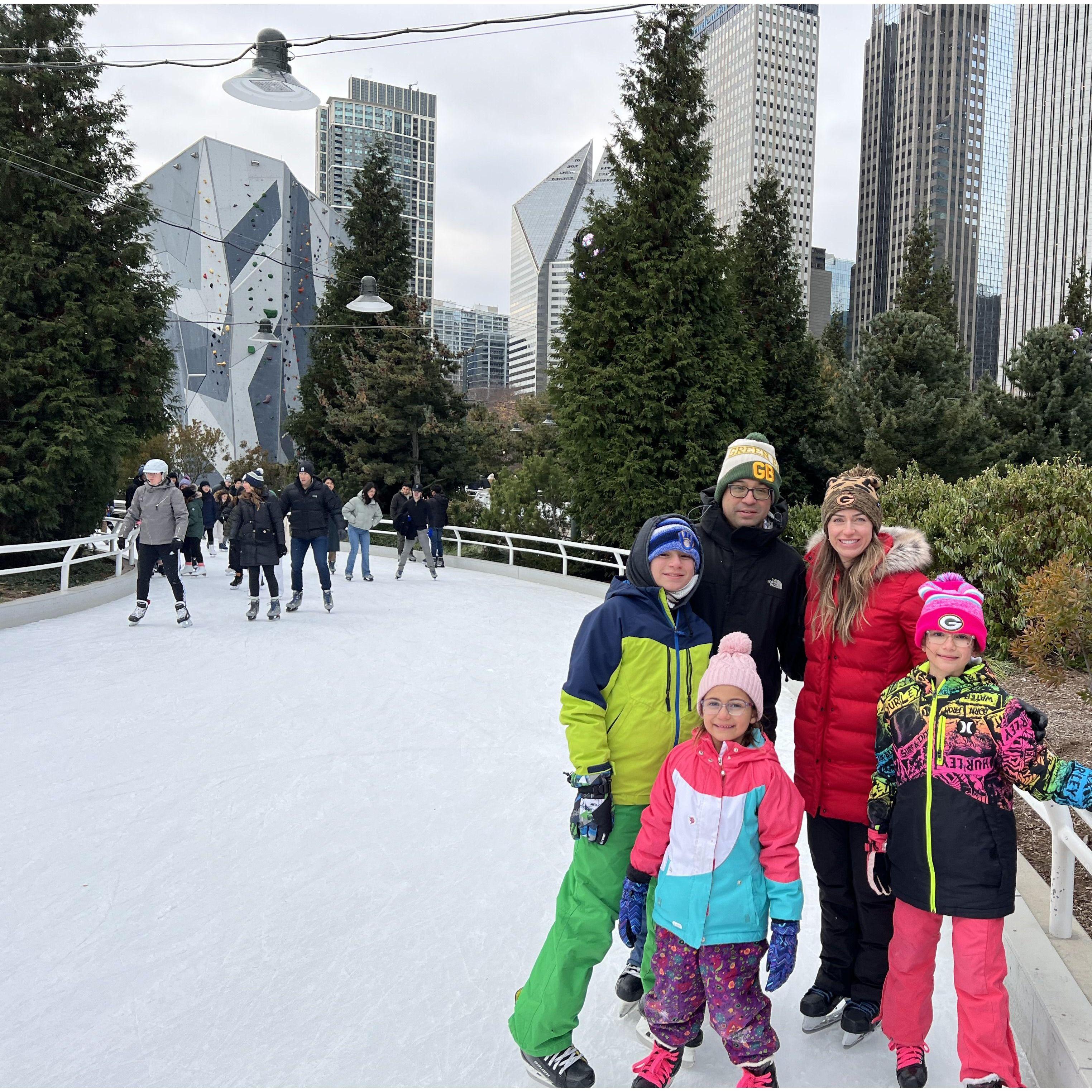 Ice skating at Maggie Daley park