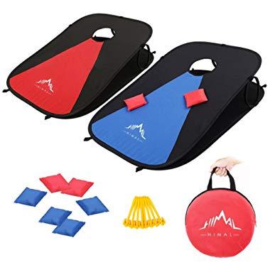 Himal Collapsible Portable Corn Hole Boards With 8 Cornhole Bean Bags (3 x 2-feet)