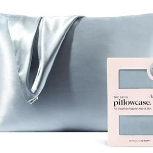Haze Blue Kitsch Satin Pillowcase