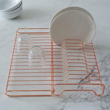 Copper Wire Kitchen Foldable Dish Rack