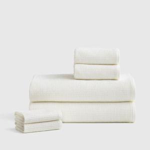 Turkish Waffle Terry Bath Sheet Bundle in Ivory