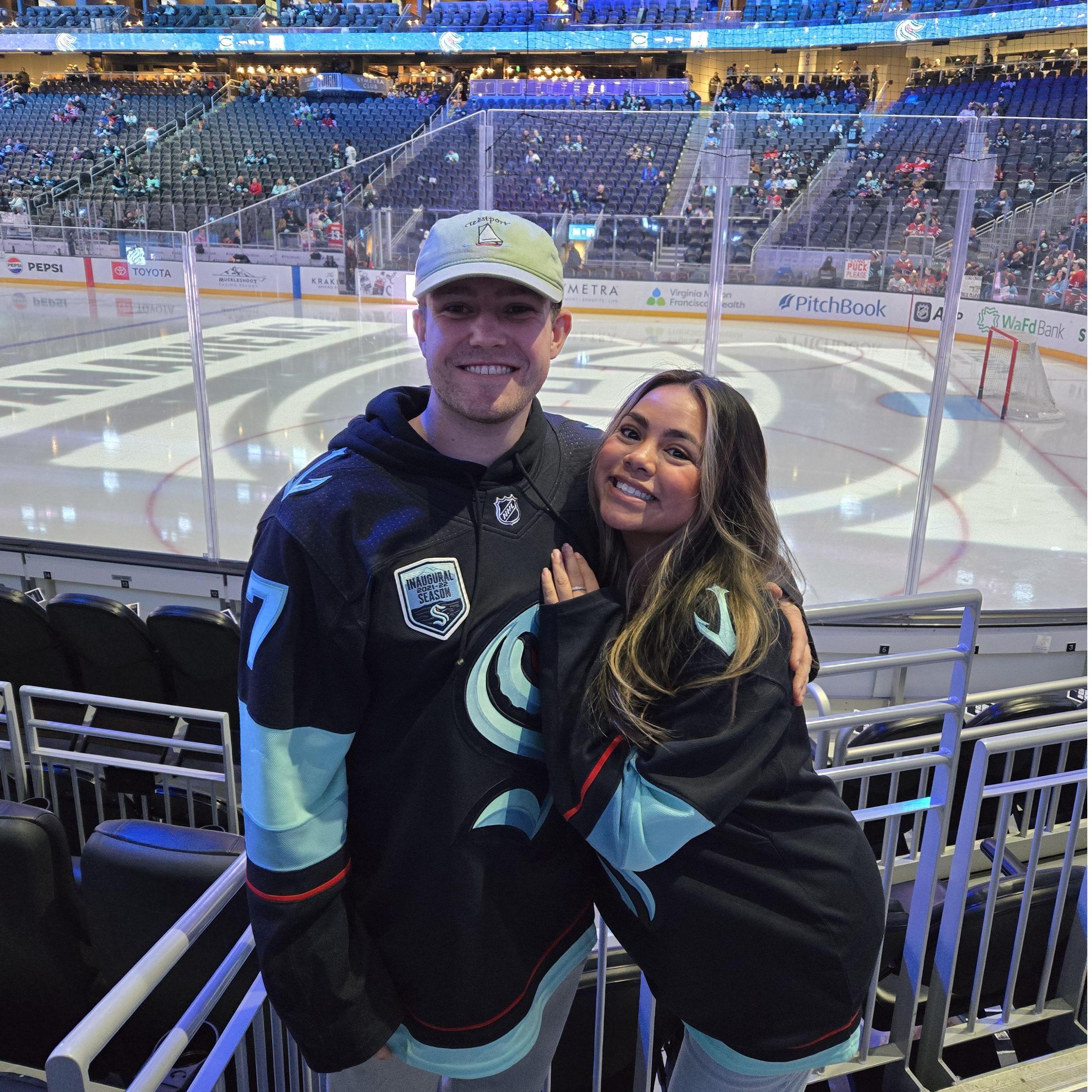 Zach's first time in Seattle at a Kracken Game
