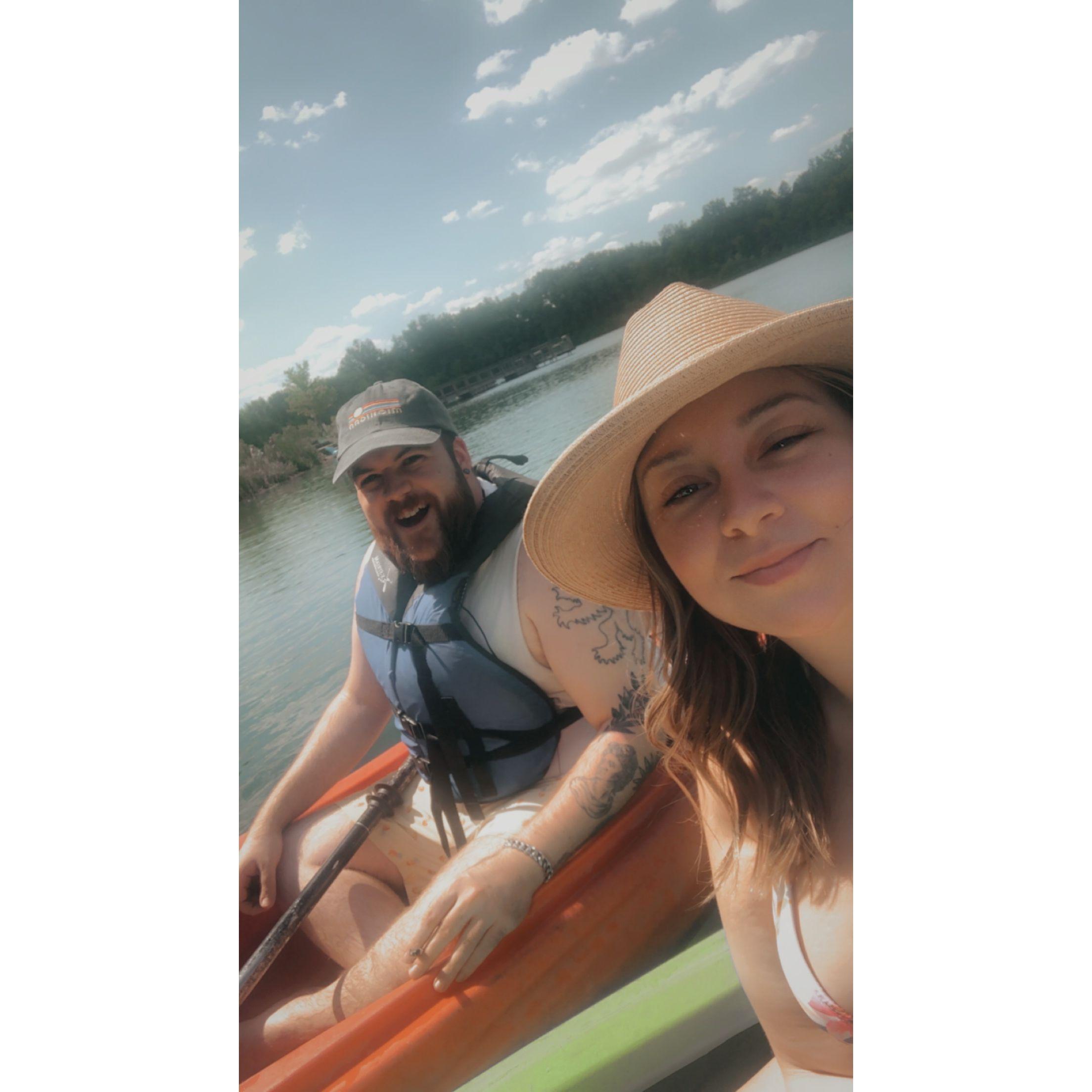 Our first time kayaking together