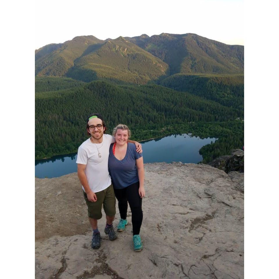 Our very first picture together at the top of Rattlesnake Lake
