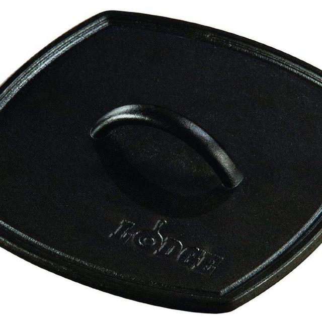 Lodge LPP3 Cast Iron Square Ribbed Panini Press, 8.25-inch