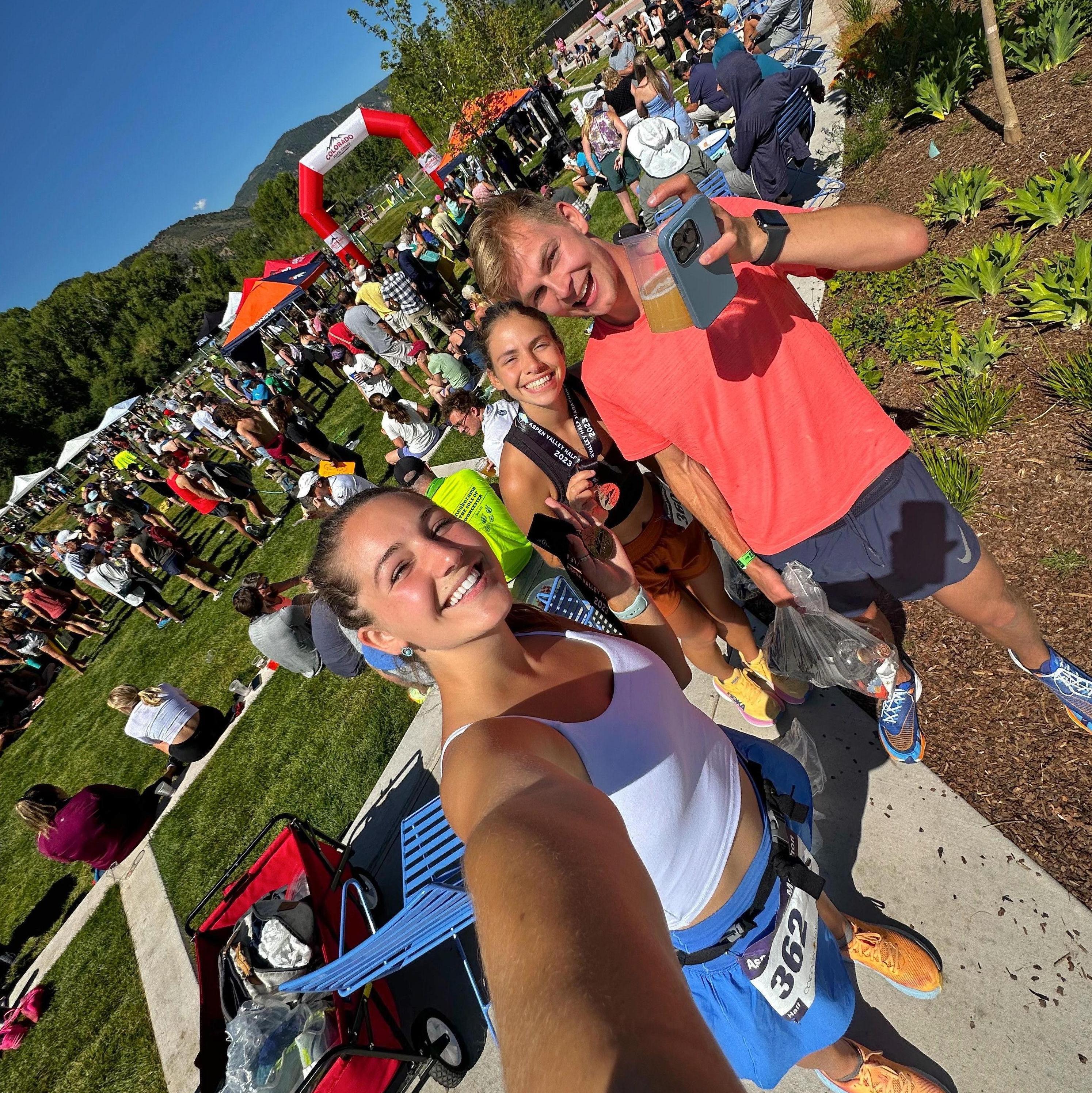 Taken right after Bryce won and I finished my first half-marathon