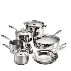 Tramontina Gourmet Tri-Ply Clad 12-Piece Stainless Steel Cookware Set