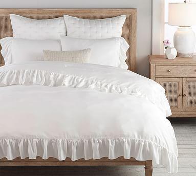 Pottery Barn Ruffle Shams - White