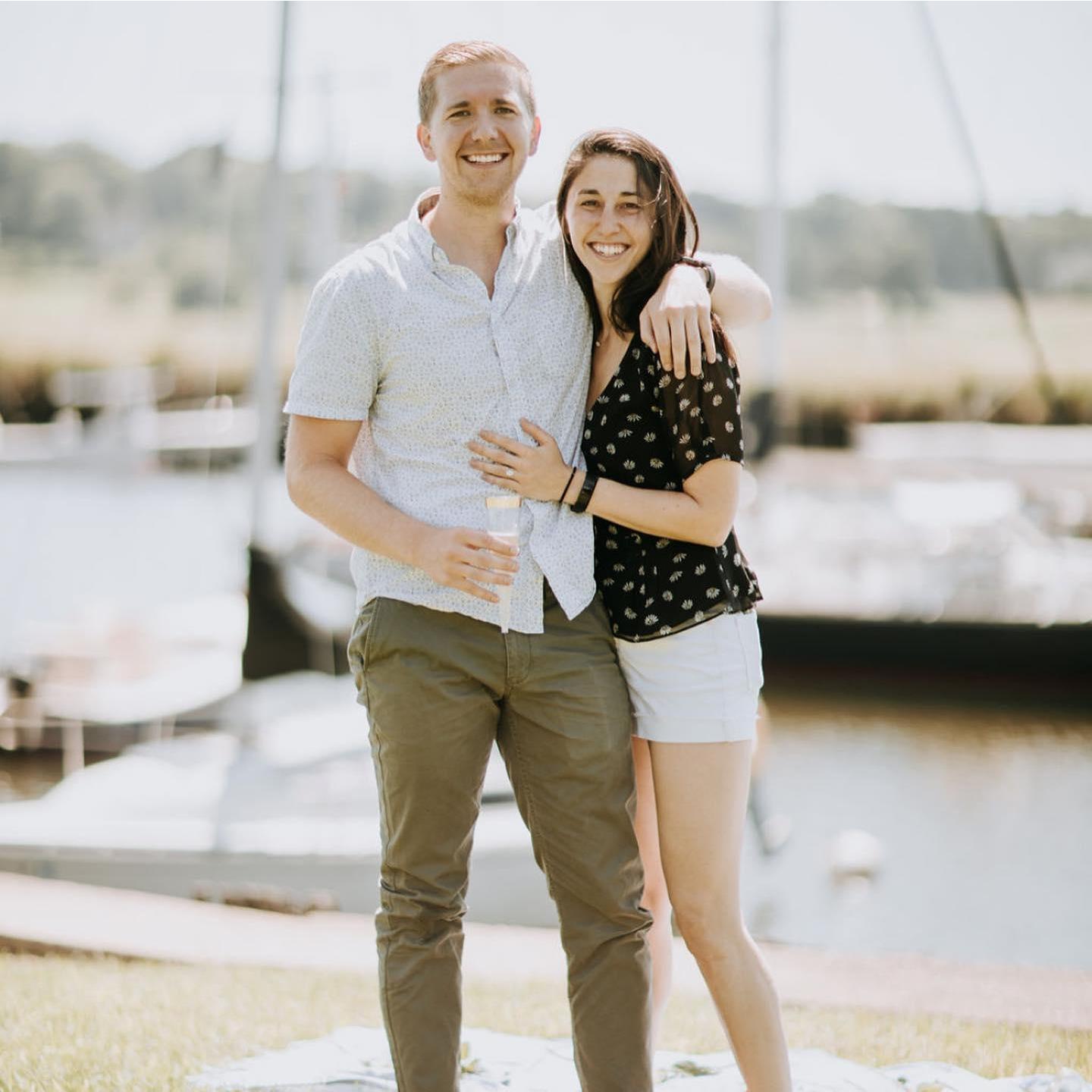 Engagement at Southport harbor
