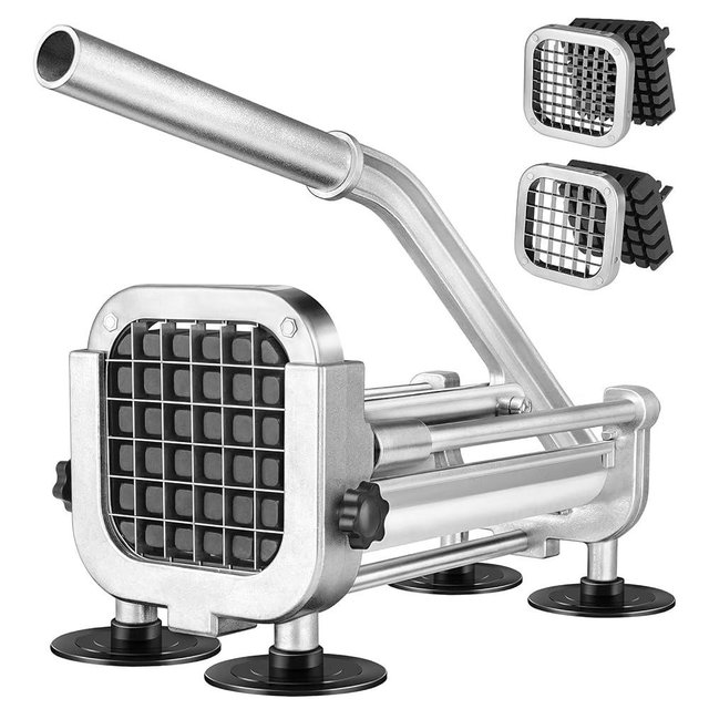 French Fry Cutter, Ruooson Professional Potato Cutter Slicer with1/2 In & 3/8 In Stainless Steel Blades, Great for Whole Potatoes Carrots Cucumbers.