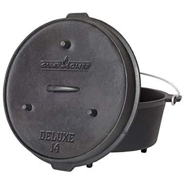 Camp Chef 12 Qt Seasoned Cast Iron Dutch Oven