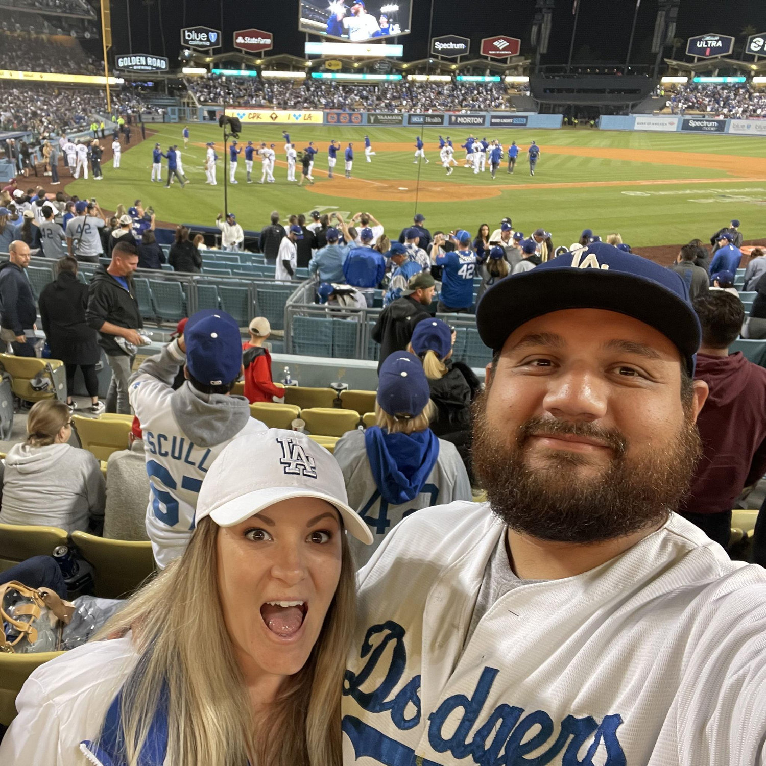 In 2022 we celebrated our love enjoying the opening day game for the Dodgers!