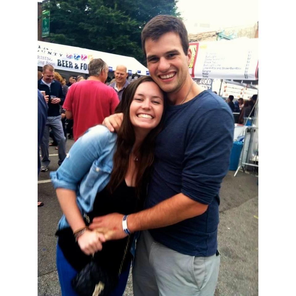 Possibly our first photo (?) at Lincoln Ave Fest in Chicago- 07/2013 <3