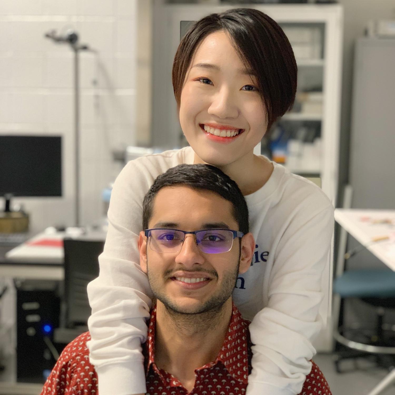 This has to be one of my favorite photos of us! It was taken in the robotics lab where we first met. - May 2019