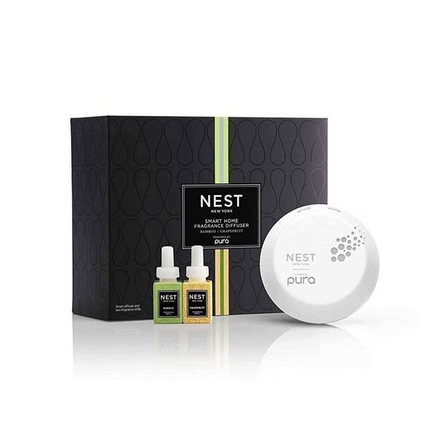 NEST Fragrances Pura Smart Diffuser Device & 2pc Bamboo & Grapefruit