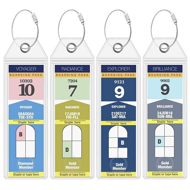 Royal Caribbean Luggage Tag Holders by Cruise On - Fits All Royal Caribbean Ships & Tags for Cruises in 2020 & 2021