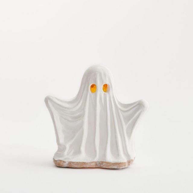 Handcrafted Ceramic Ghost, Small, White