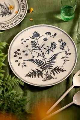 Black Fern Stoneware Serving Platter