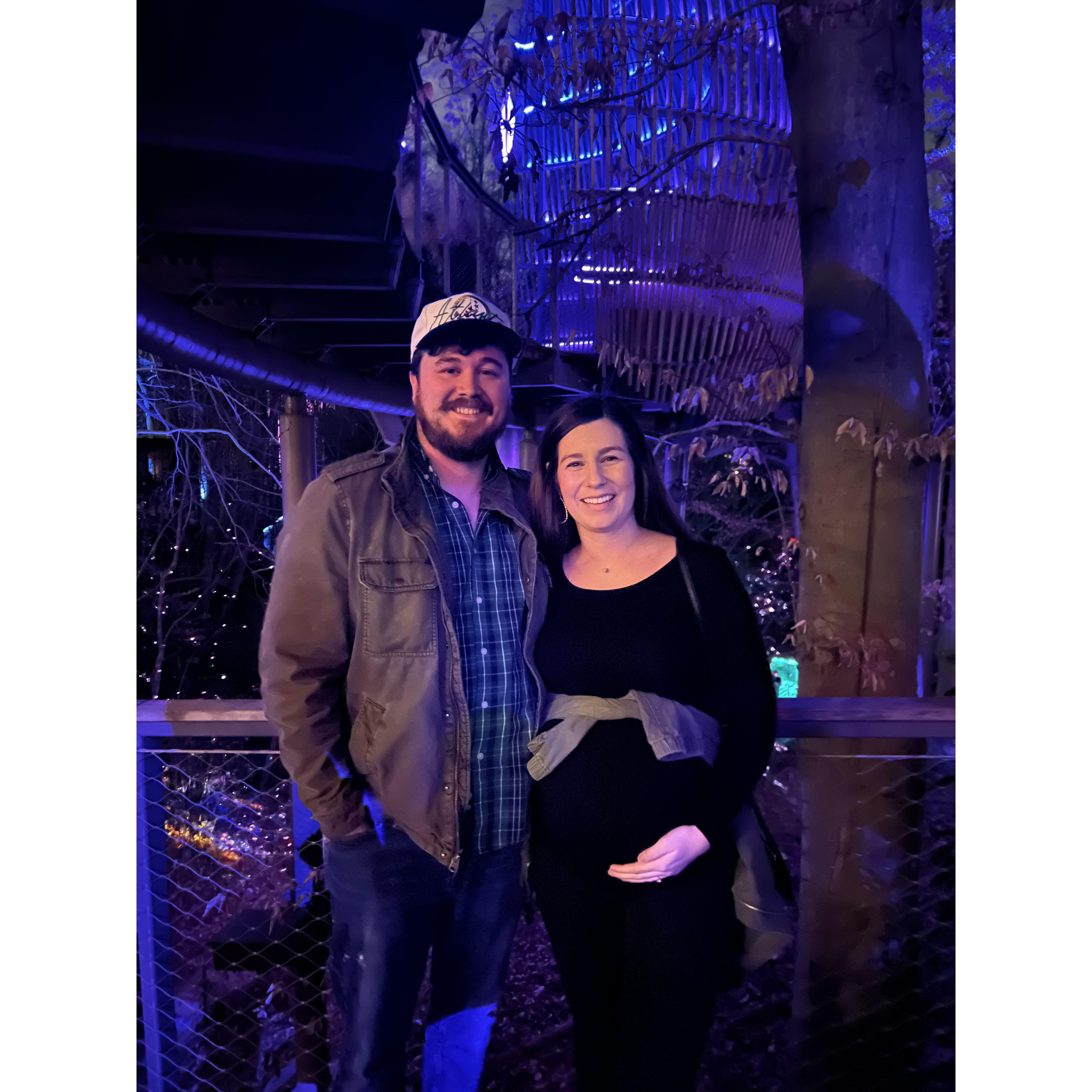 One of our last date nights before we welcomed Josie to Fernbank Science Center.