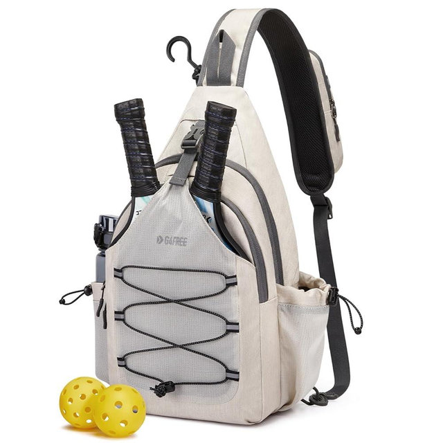 G4Free Pickleball Bag, Crossbody Sling Bag for Men Women, Pickleball Backpack, Pickle Ball Paddle Bag Gifts for Sports