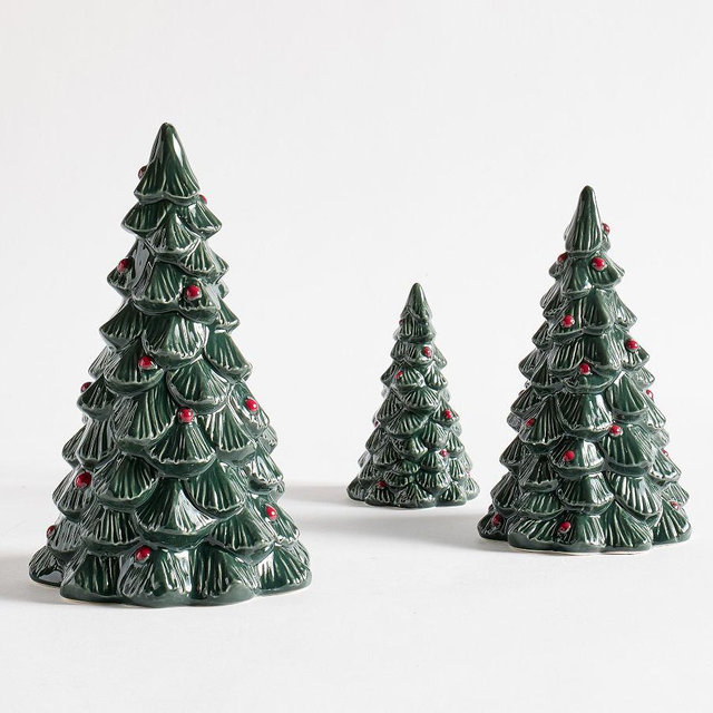 Winter Chalet Trees Set of 3