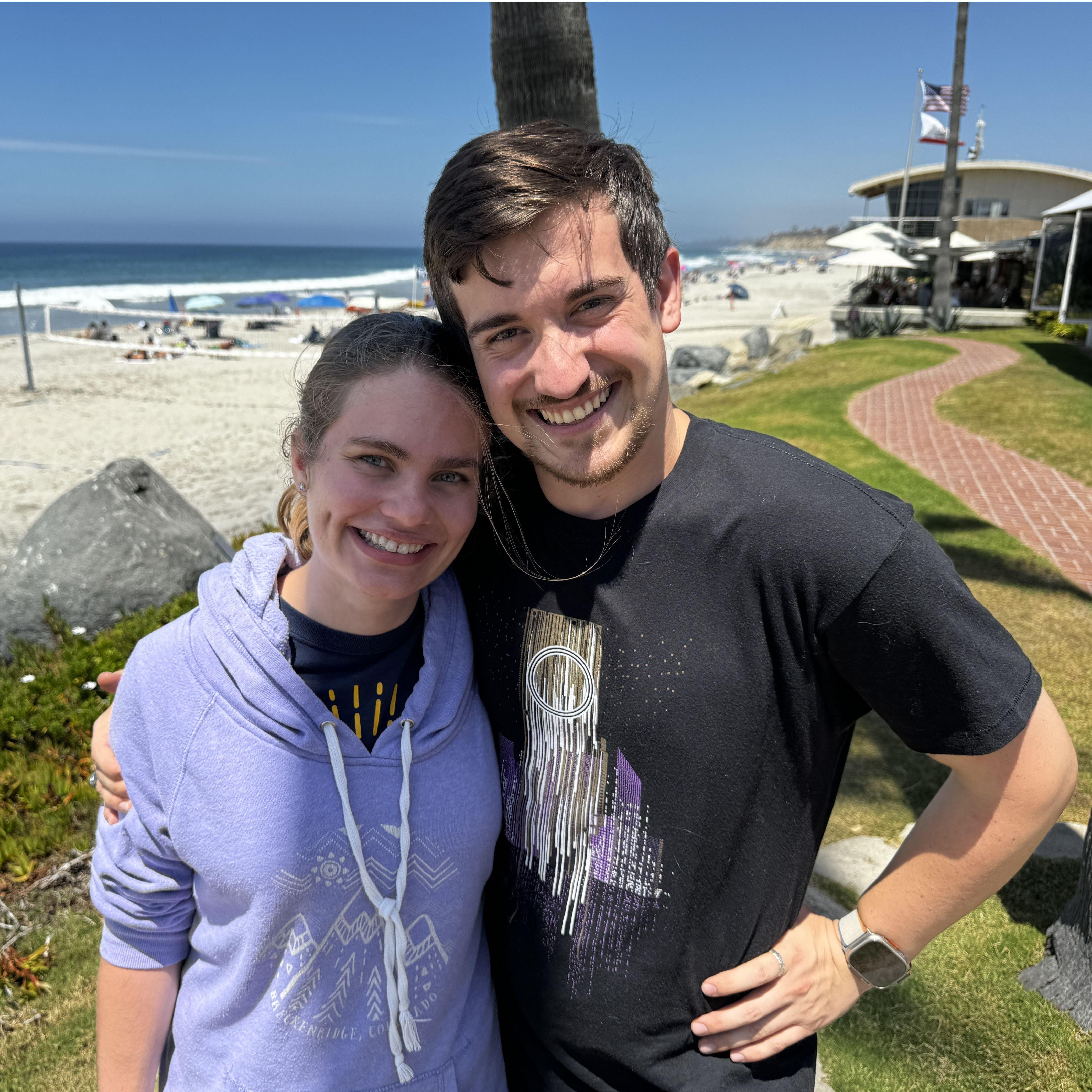 The two of us by the west coast while visiting Alyssa's grandparents!