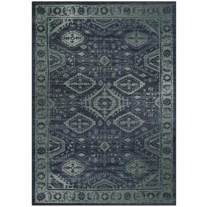 Maples Rugs Area Rugs - Georgina 5 x 7 Non Slip Large Rug [Made in USA] for Living Room, Bedroom, and Dining Room, 5' x 7', Navy Blue/Green
