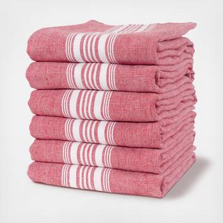 Strada Reversible Terry Kitchen Towel, Set of 6