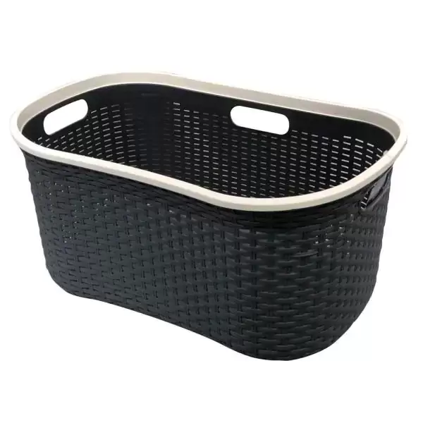 MH Gray Plastic Laundry Basket