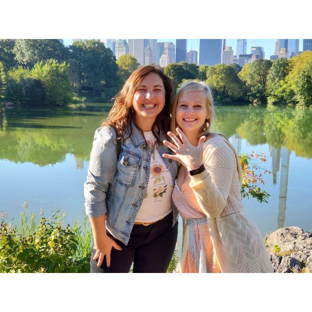 Getting engaged was a family affair!