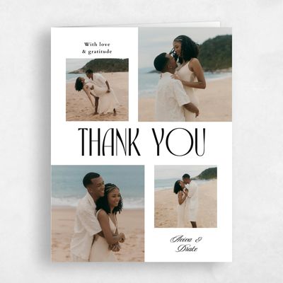 White Portrait Wedding Thank You - Trogir Multiphoto