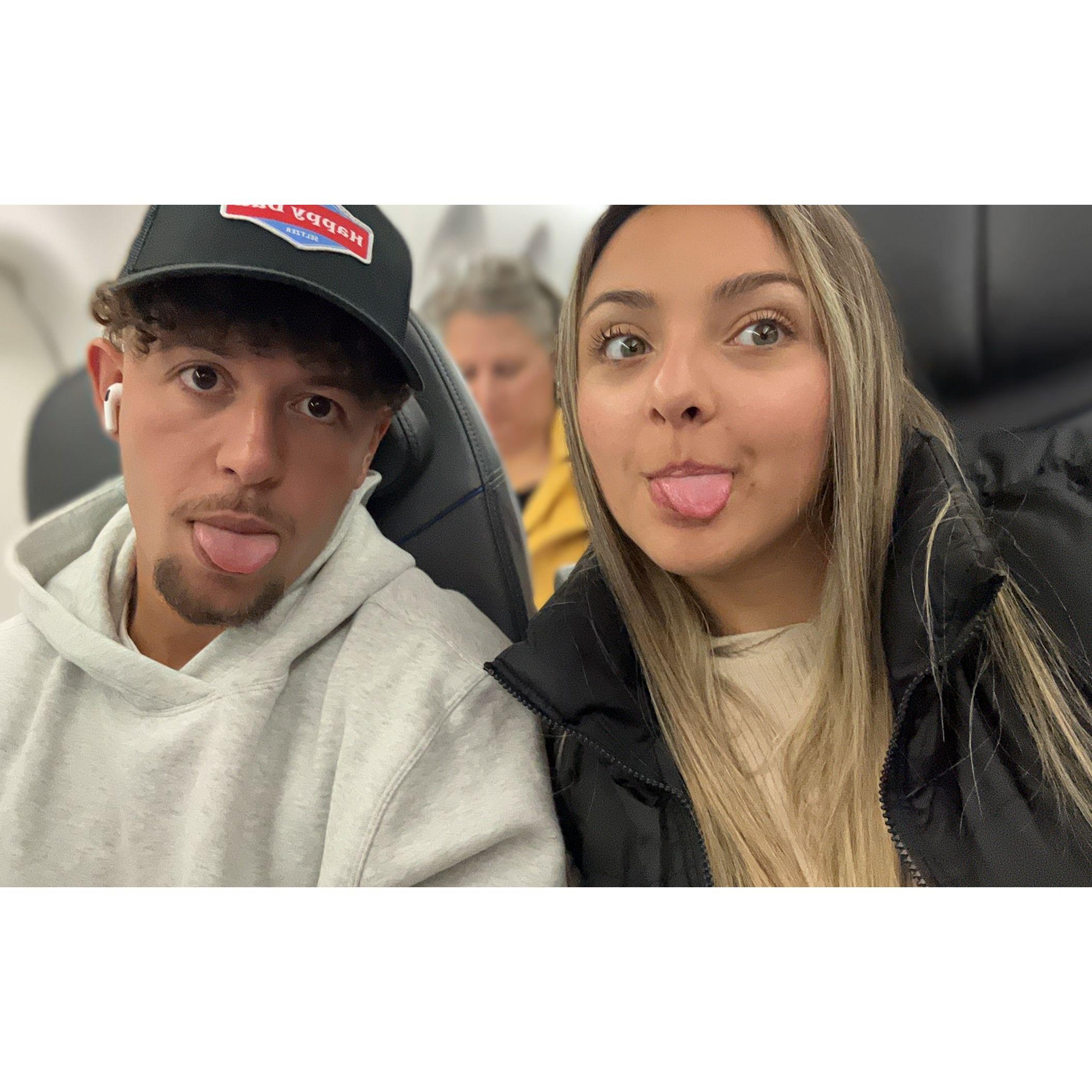 Our plane trip to Boston! Weekend trip.