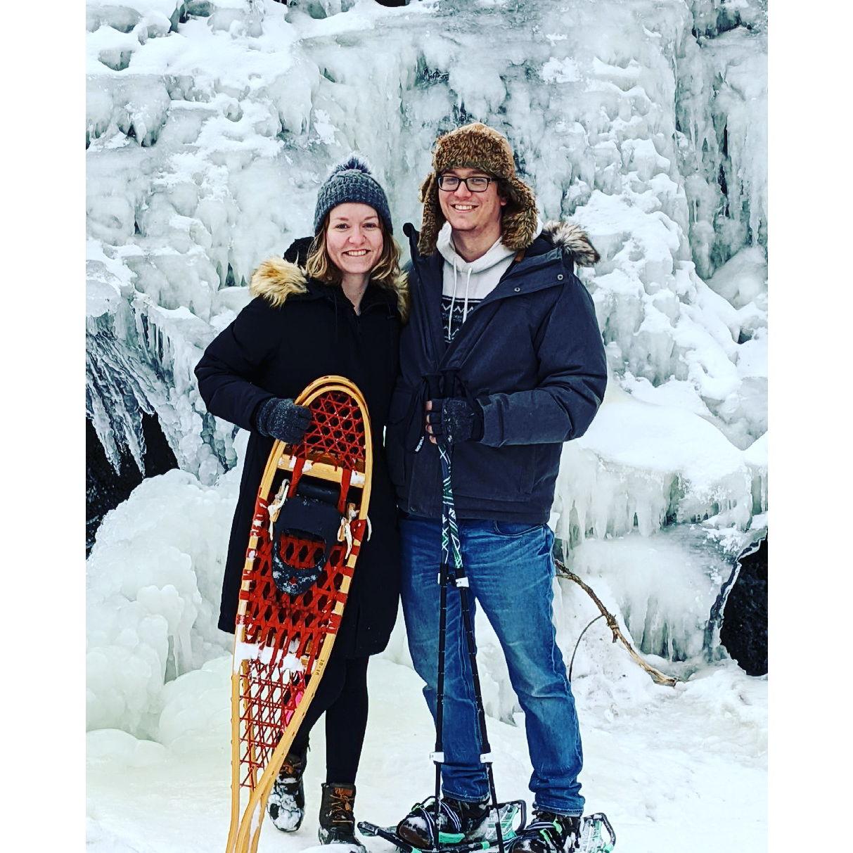 Colin's first time snowshoeing!