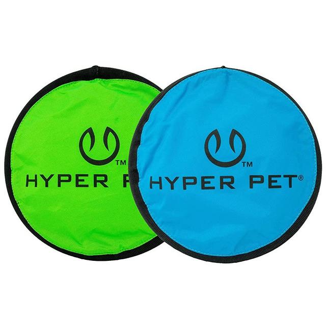 Hyper Pet Flippy Flopper Dog Frisbee Interactive Dog Toys (Flying Disc Dog Fetch Toy - Floats in Water & Safe on Teeth) 2 Pack or 5 Pack, Colors Will Vary