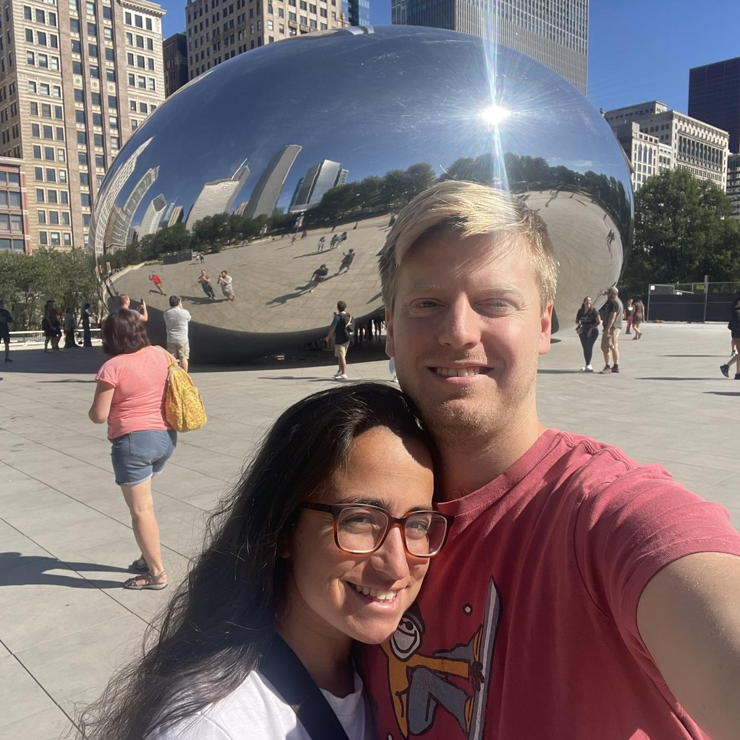 One of many road trips we have done together, deep dish pizza, and the big bean!