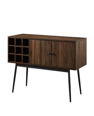 Walker Edison 2 Door Bar Cabinet with Bottle Storage