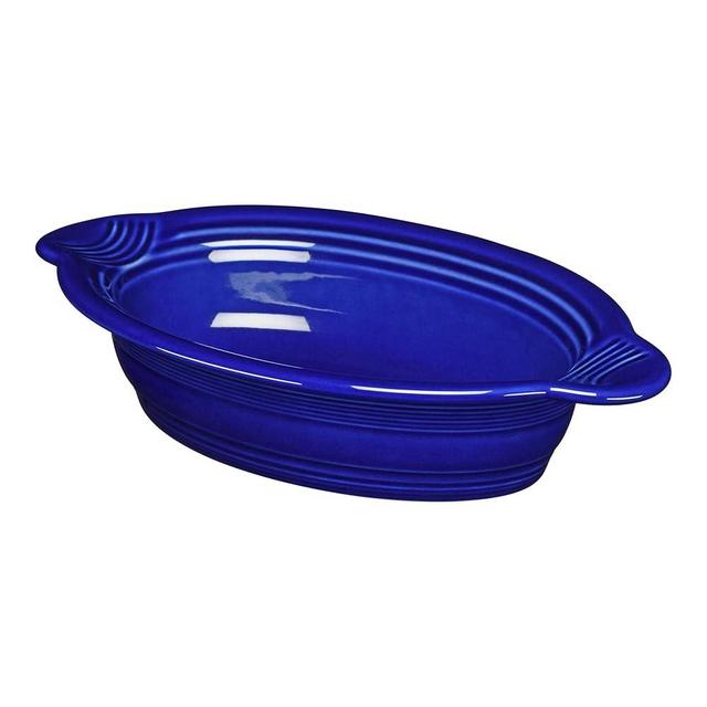 Fiesta® 9 1/8” Oval Individual Casserole 13oz – Durable Ceramic, Lead-Free, Dishwasher/Microwave/Oven Safe – Made in USA - Twilight
