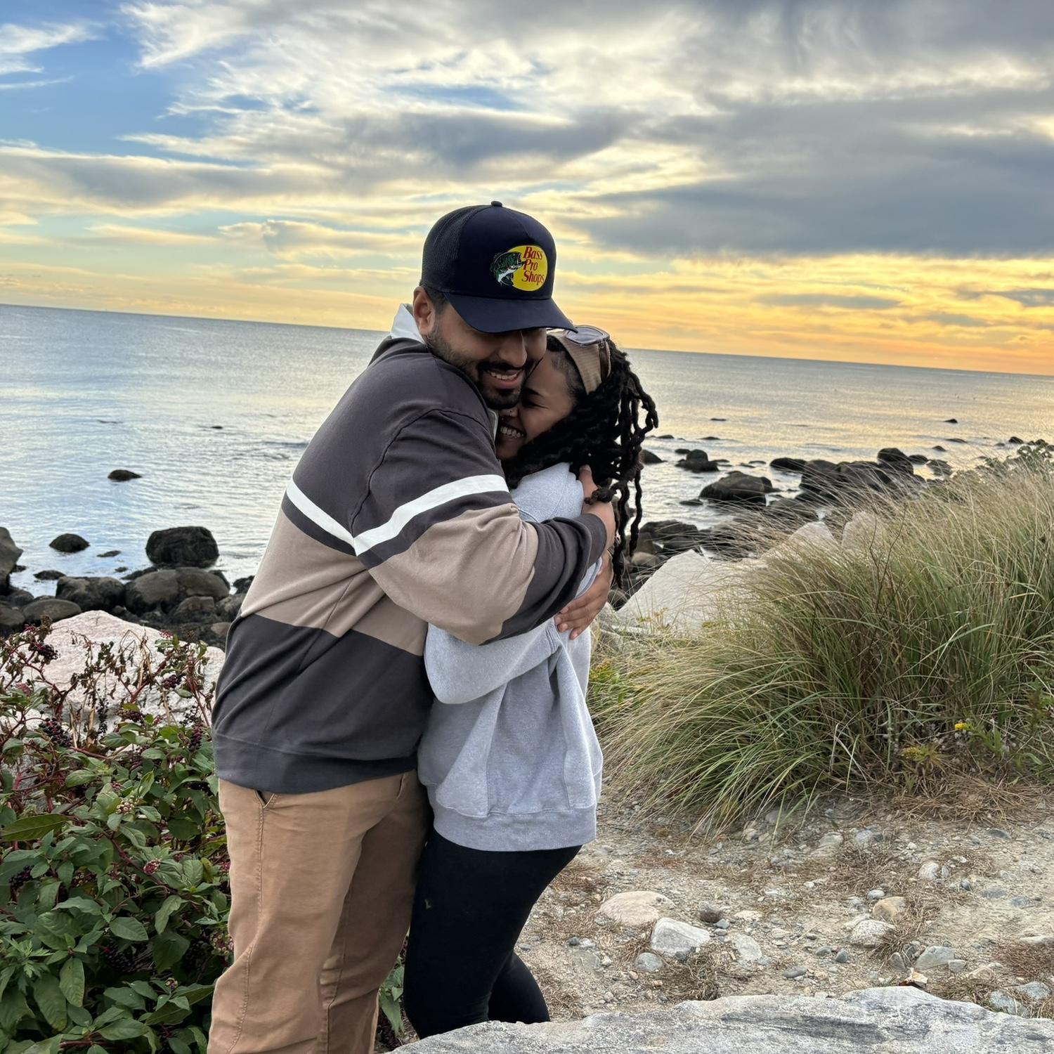 Our trip to RI, first time showing Moe my hometown 🧡