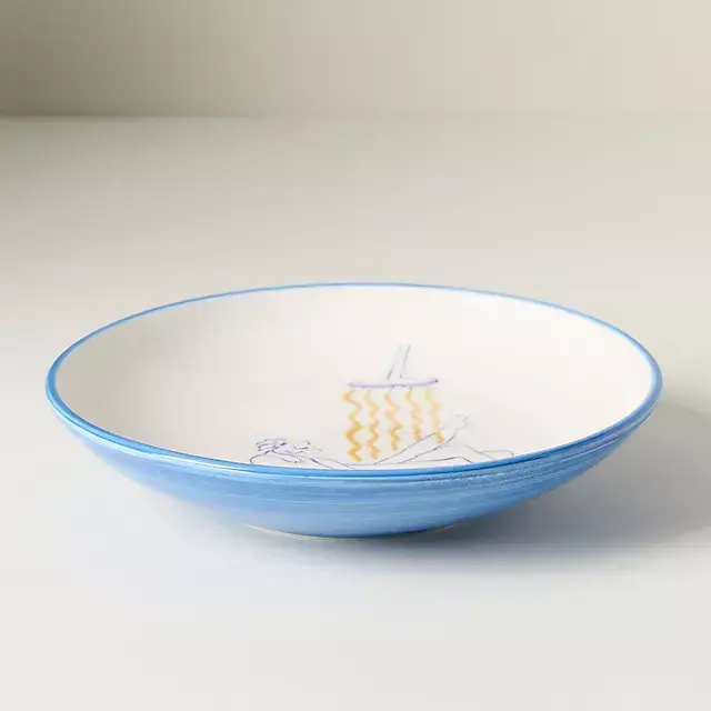 Das Rotes Rabbit Italian Earthenware Pasta Bowl