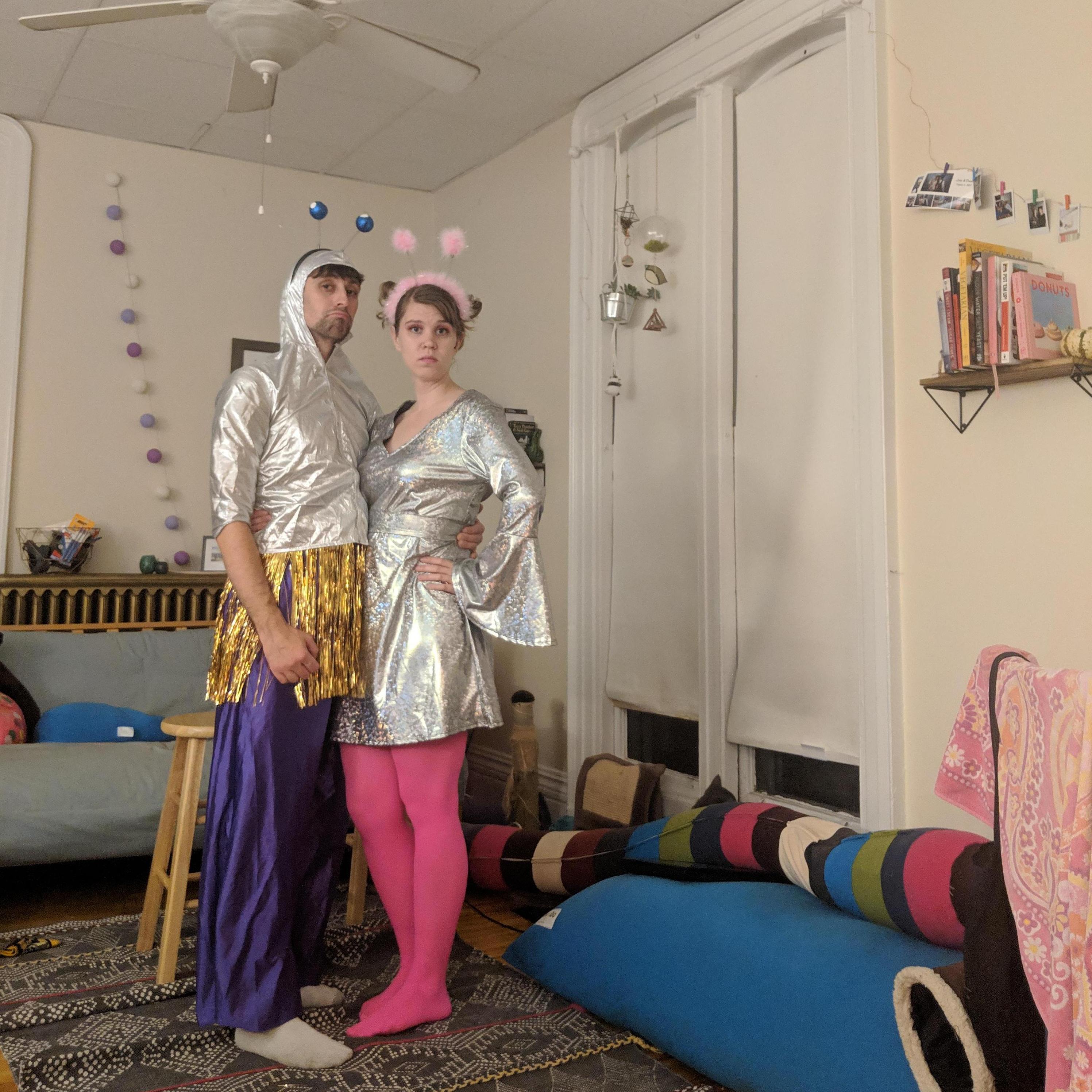 Halloween as intergalactic space dancers