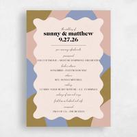 Blue Wedding Program - Allegria