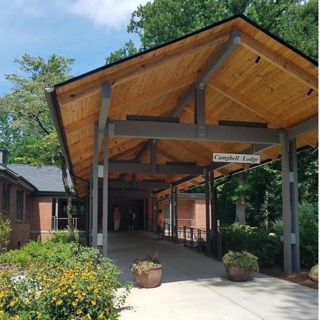 The site of our ceremony - Campbell Lodge at Camp Durant/Durant Nature Preserve