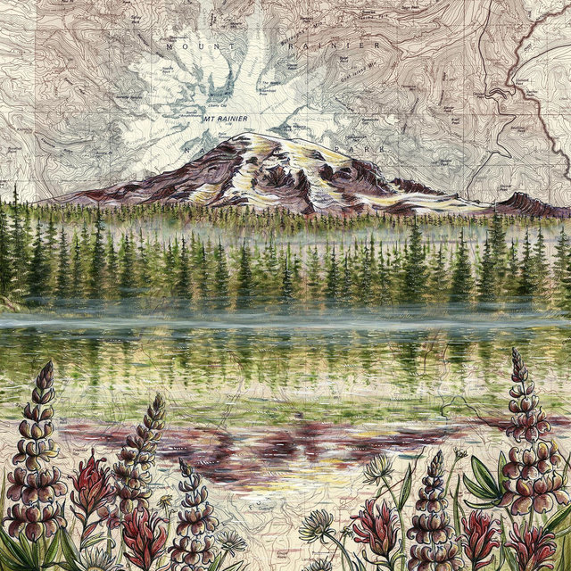 Mt Rainier Reflections, Mount Rainier...
