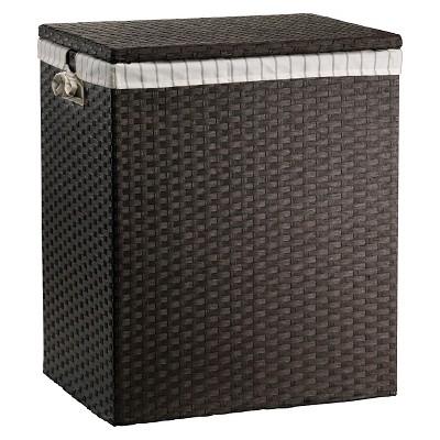 Lined Hamper - Dark Brown Weave - Threshold™