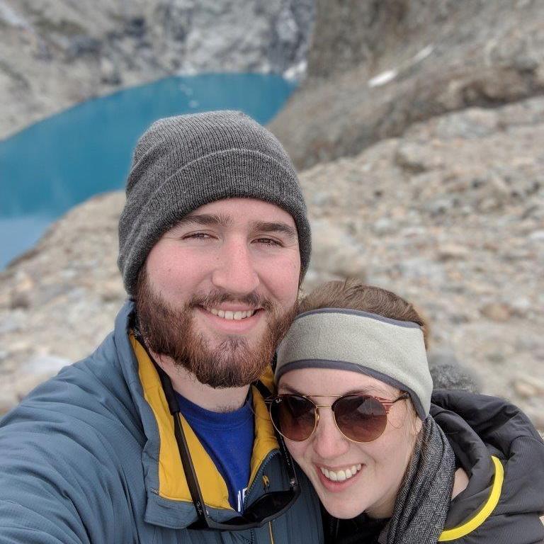 We finally made it to the glacial lake after a five hour trek up Mt. Fitz Roy in Patagonia